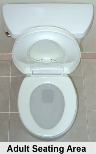 toilet seat with kid seat attached