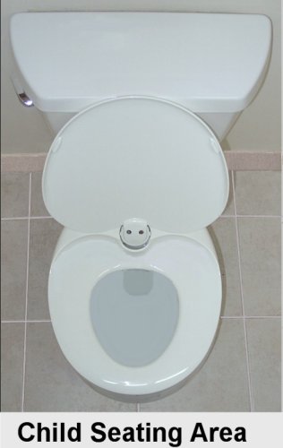 toilet seat with child seat attached