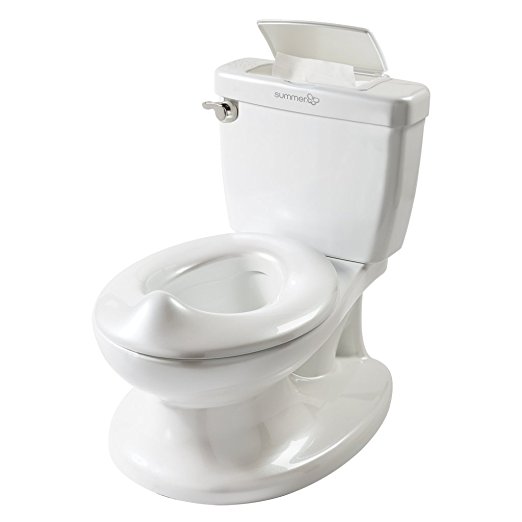 potty chair that looks like a real toilet flush sounds